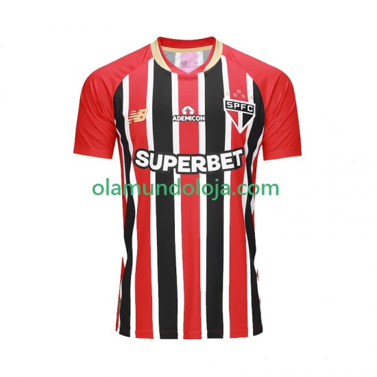 Camisola Sao Paulo Homem Equipamento Segundo 2025-2026 Manga Curta